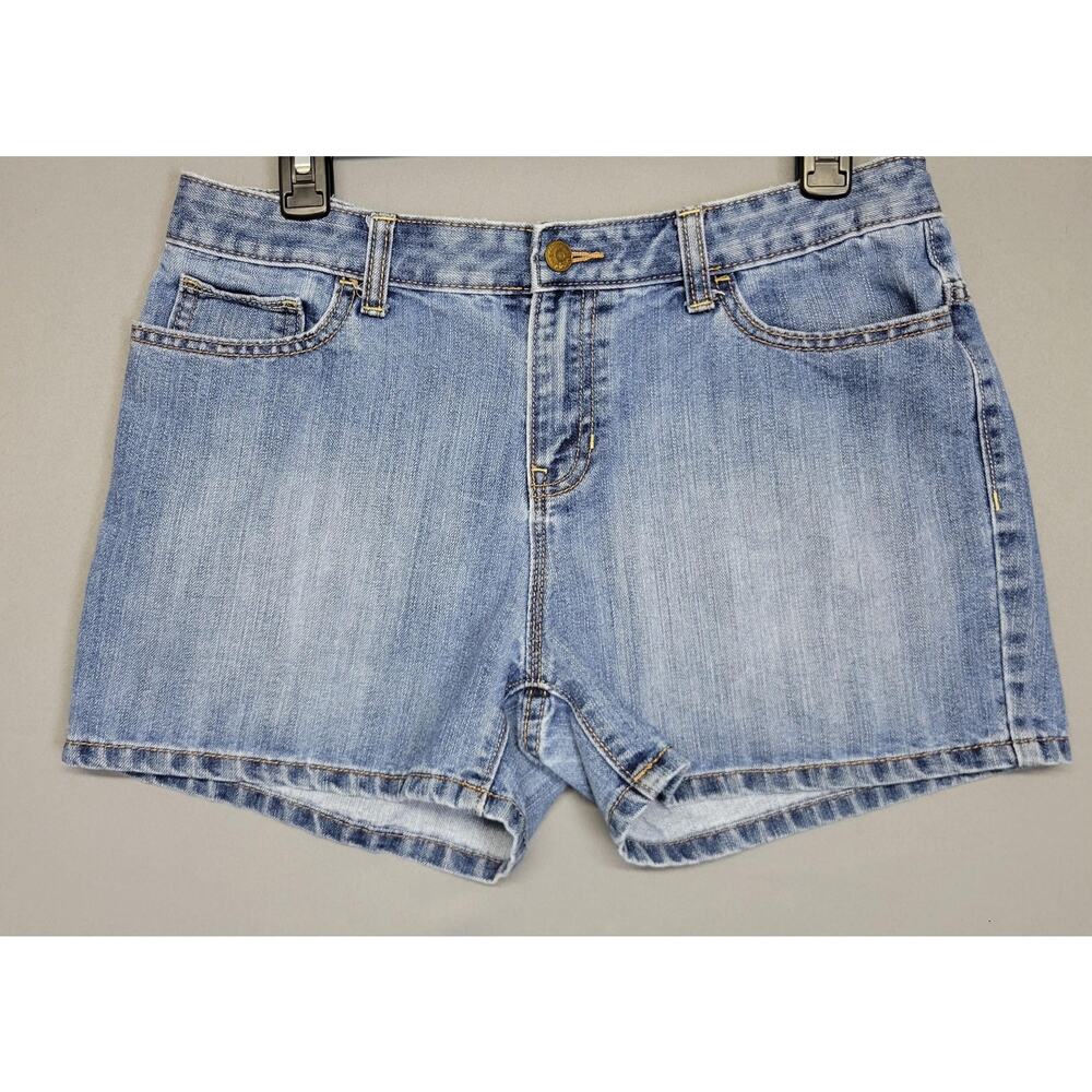 Old‎ Navy Shorts Womens 16 Denim Mid Rise Adjustable Waist Casual Summer Jean